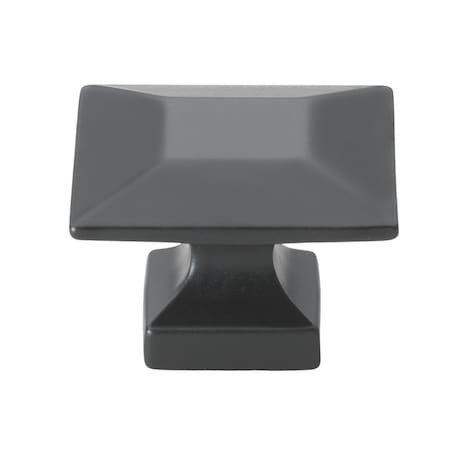 Gliderite Hardware 1-3/8 in. Matte Black Modern Square Cabinet Knob, 10PK 5101-MB-10